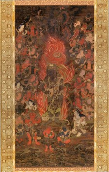 七宝瀧寺絹本著色不動明王二童子四十八使者図
