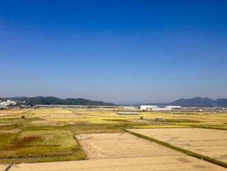 菊池川流域の条里跡、区画割　山鹿市鹿本町庄一帯