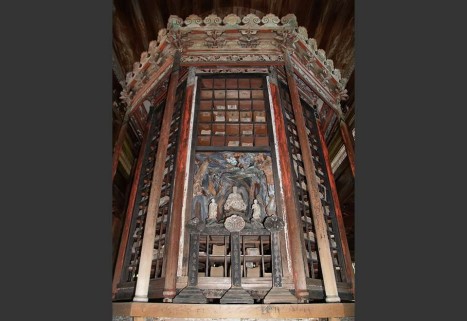 安国寺経蔵内部の輪蔵