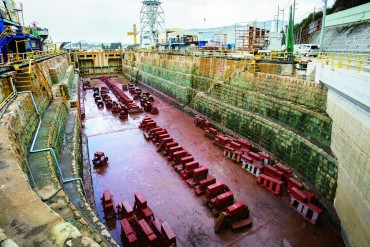大正期に建設された第3・4ドックは、現在も下関造船所の生産設備として稼働している―三菱重工業株式会社　下関造船所第３・第４ドック［構成文化財］