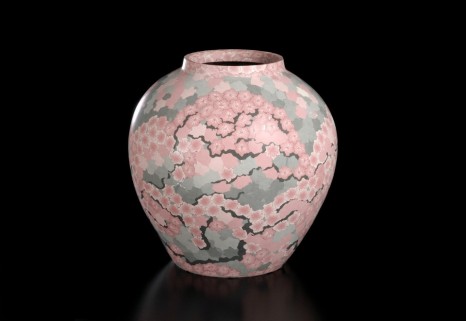 練上玻璃光大壷（松井康成作品）