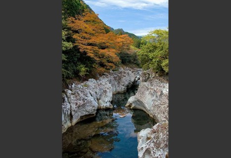 渓流の甌穴群