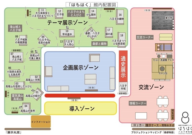 はちはく館内配置図