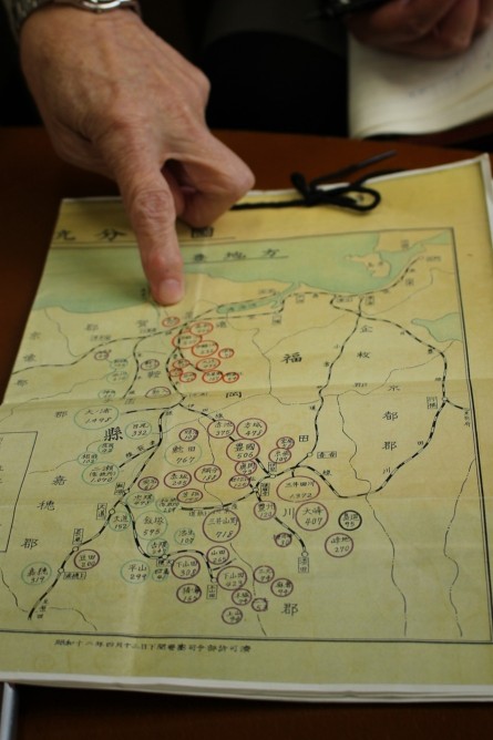 筑豊地方の炭坑分布図