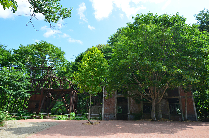 北炭幾春別炭鉱錦立坑櫓 