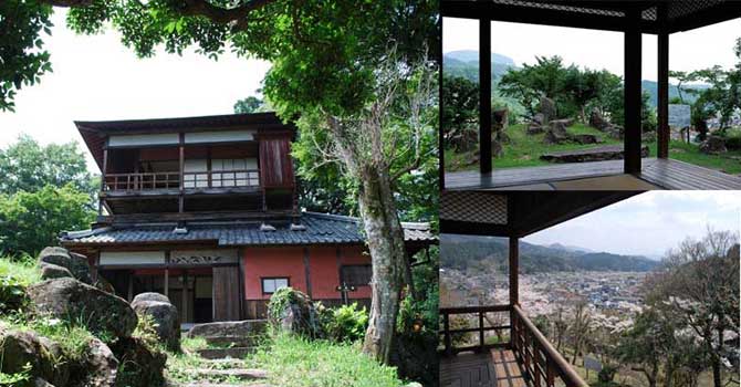 旧久留島氏庭園（森町の庭園とテーブルマウンテン）　栖鳳楼庭園