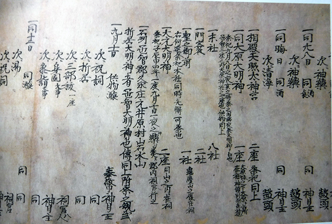 年中祭祀之規式（ねんじゅうさいしのきしき） 