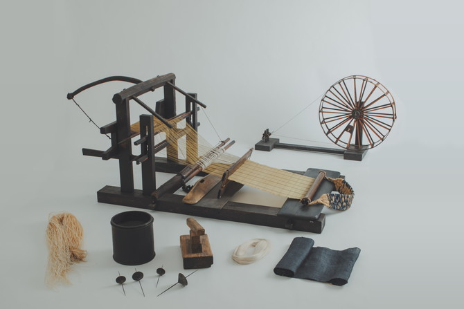 越後縮の紡織用具及び関連資料