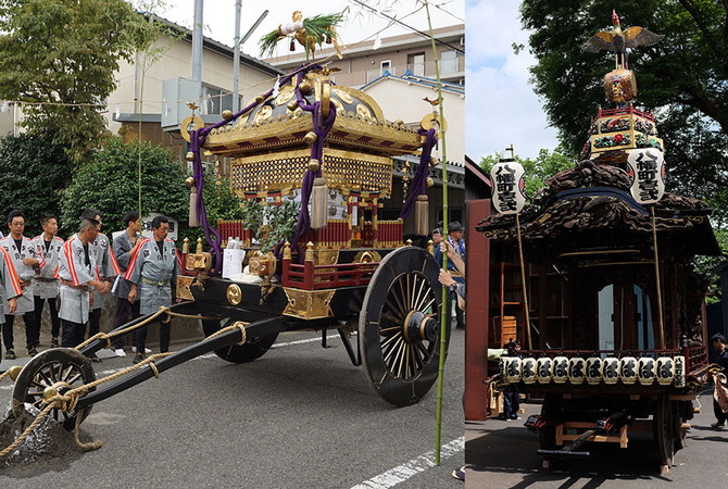 上の祭り・下の祭りの神輿・山車