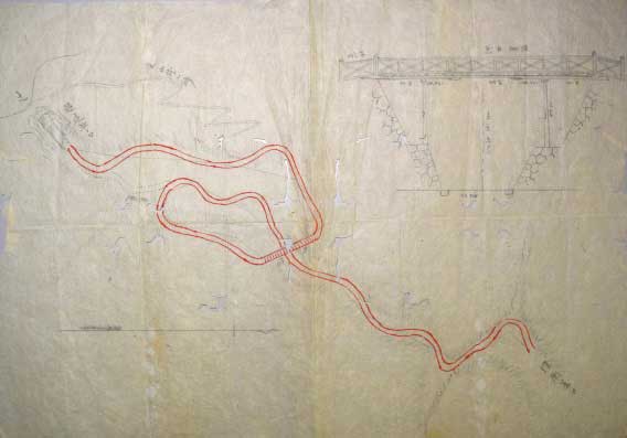 　b 深耶馬渓道路地図