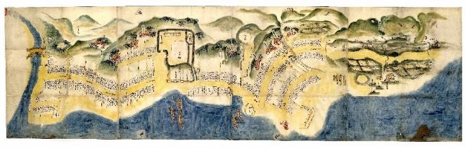 鰺ヶ沢町絵図