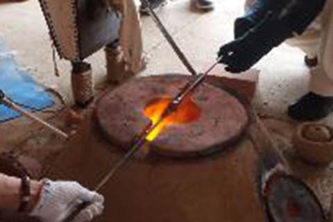古代ガラス製作体験