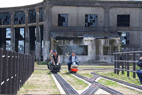 豊後森機関庫公園ミニトレイン運行